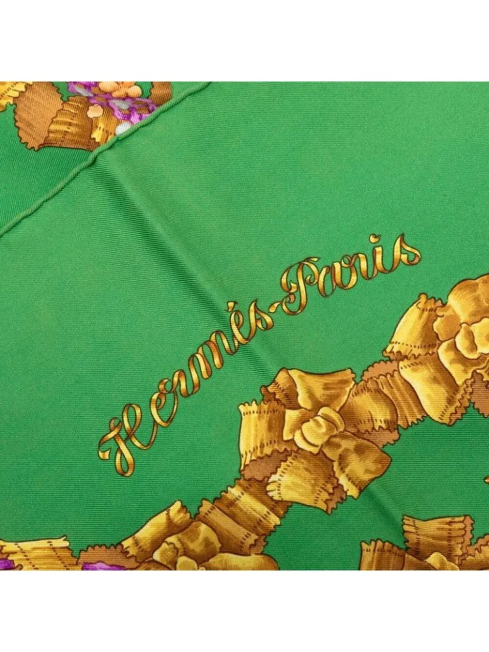 Hermes Carre 90 le Sacre du Printemps Spring Festival Scarf Green Silk